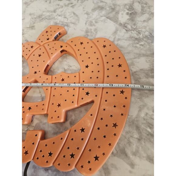 Vintage Haunted Hallow Halloween Jack-O-Lantern Lighted Pumpkin Window Display - Picture 9 of 10